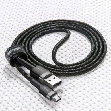 Кабель Baseus Cafule USB Micro 1.5A 2M чорно-сірий