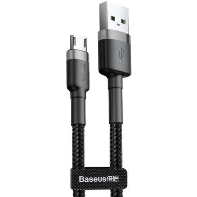 Кабель Baseus Cafule USB Micro 1.5A 2M чорно-сірий