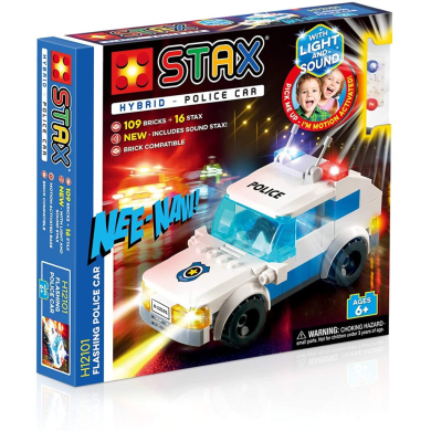 Конструктор электронный STAX Police Car белый LS-H12101