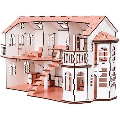 Кукольный дом GoodPlay 57х27х35 см В 013, Розовый