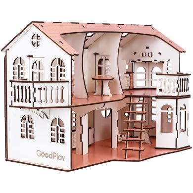 Кукольный дом GoodPlay 57х27х35 см В 013, Розовый