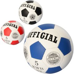 М'яч футбольний OFFICIAL 2500-203 розмір 5, ПУ, 32 панелі, руча работа, 280-310г,3 кольори,кул.