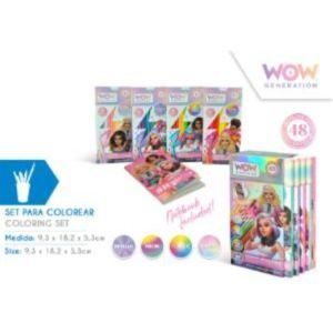 Набір 48 кольорових олівців з блоком для записів Wow Generation WOW00044