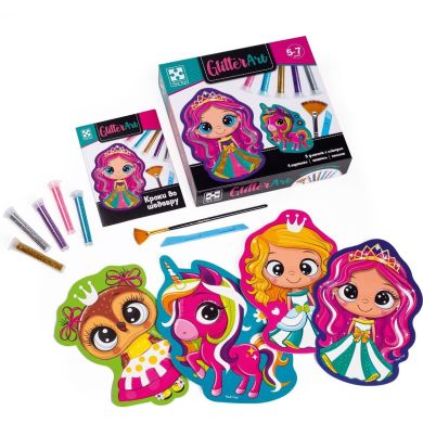 Набір для творчості Vladi Toys Глітер арт Казкові принцеси VT4501-10