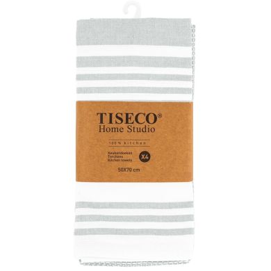 Набір кухоних рушників COMBO, 50x70см, (4шт), світло-зелений Tiseco 9576GREYLIGHT-SET4