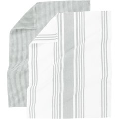 Набір кухоних рушників COMBO, 50x70см, (4шт), світло-зелений Tiseco 9576GREYLIGHT-SET4
