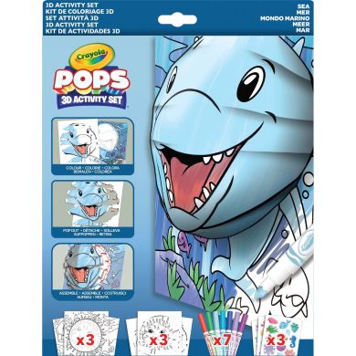 POPS 3D Набір для творчості Підводний світ з 7 фломастерами Crayola 04-2805