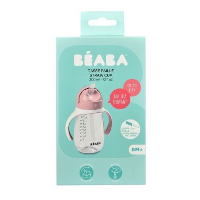 Поїльник з трубочкою Beaba Old Pink 300 мл рожевий 913480, Рожевий