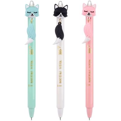 Ручка масляная «Color Cats» автоматическая, 0,7мм, синяя YES 412010