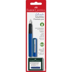 Ручка-перо Faber Scribolino c 6 картриджами корпус синій 25820