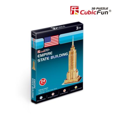 Трехмерная головоломка-конструктор ЭМПАЙР СТЕЙТ БИЛДИНГ серия мини Cubic Fun S3003h