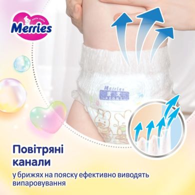 Трусики-подгузники детские размер M 6-11 кг/62 шт (UJ) Merries 4901301442949, М
