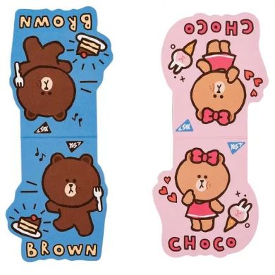 Закладки магнітні Yes Line Friends Brown and Choco, 2шт YES 708106