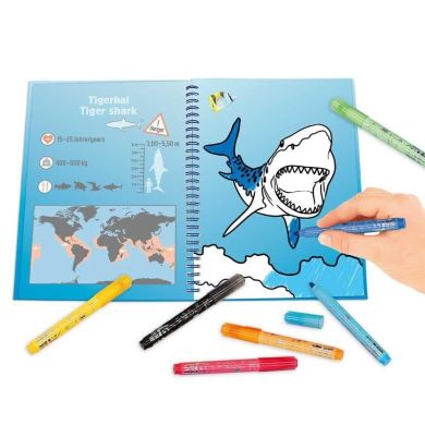 Альбом для раскрашивания с фломастерами Подводный мир Dino World 47300