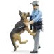 Игрушечная фигурка Полицейский с собакой Bruder 62150