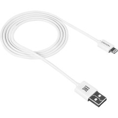 Кабель Canyon Lightning USB for Apple 1 м, white (Round cable) CNE-CFI1W