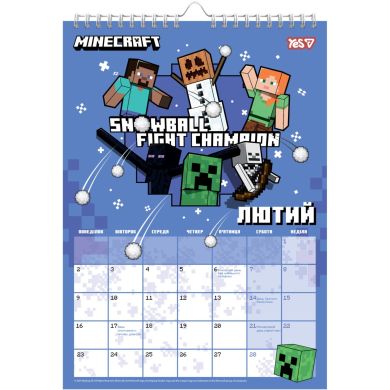 Календар-планер Yes Minecraft настінний на 2026р., А3 270270