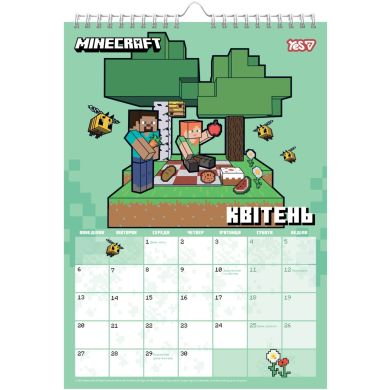 Календар-планер Yes Minecraft настінний на 2026р., А3 270270