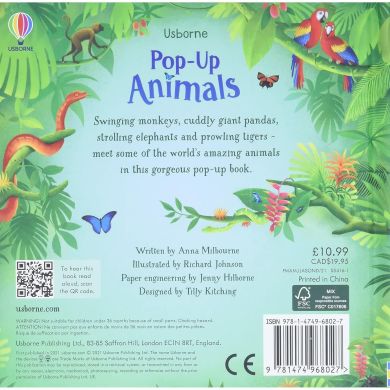Книга Pop-Up Animals 9781474968027