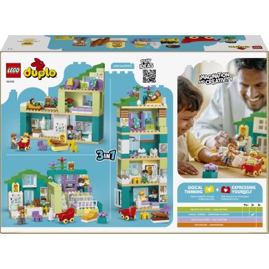 Конструктор LEGO DUPLO Town 3-в-1 Сучасний родинний будинок із фігурками 10470