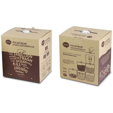 Контейнер для зберігання сипучих продуктів Ведмідь Qualy QL10332-CL-WH
