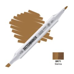 Маркер Sketchmarker 2 пера тонкое и долото Sienna Сиена SM-BR071