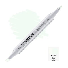 Маркер спиртовой двухсторонний Sketchmarker, G135 Sea mist Морская дымка SM-G135