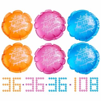 Набір іграшковий, водний Водяні кулі, 108 шт, серія Nerf Better Than Balloons F8742