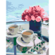 Набор-стандарт, картина по номерам, Кофе и цветы, 35х45см, ROSA N00013539