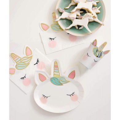 Одноразові тарілки Talking Tables We Heart Unicorns паперові 8 шт. UNICORN-PLATE-FACE