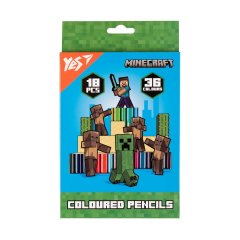 Олівці кольорові Yes 18/36 кол. Minecraft. Heroes 290750
