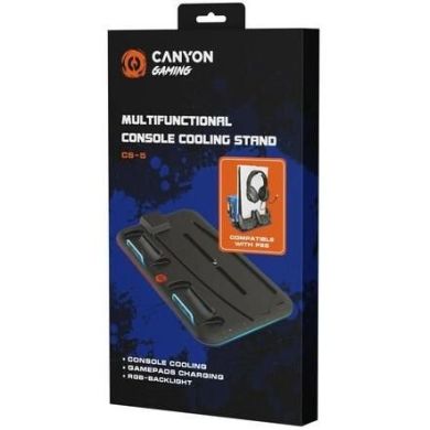 Подставка для охлаждения Canyon CS-5 RGB PS5 Charge Black (CND-CSPS5B)