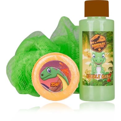 Подарочный набор DINOPARK ADVENTURE (пена для ванны 60мл, мыло 20гр, губка) в жестяной банке ACCENTRA 4015953685521
