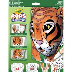 POPS 3D Набор для творчества Животные с 7 фломастерами Crayola 04-2802