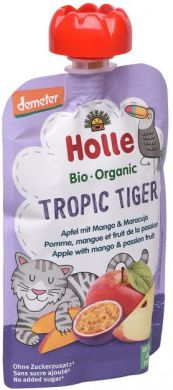 Пюре Holle органическое «Tropic Tiger» с яблоком, манго и маракуя с 8 месяцев 100 г, 45297 7640161877399
