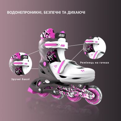 Роликові ковзани Neon Сombo, розмір 34-37, рожевий NT10P4