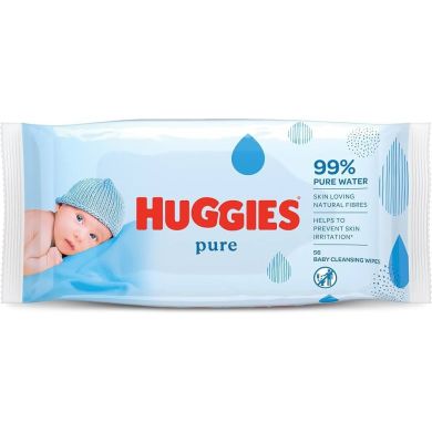 Серветки вологі Huggies Pure 56 шт 61266399 5029053550039
