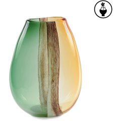 Ваза скляна SULLATELA зелена S 18x11x25H Rituali Domestici U30736109P00