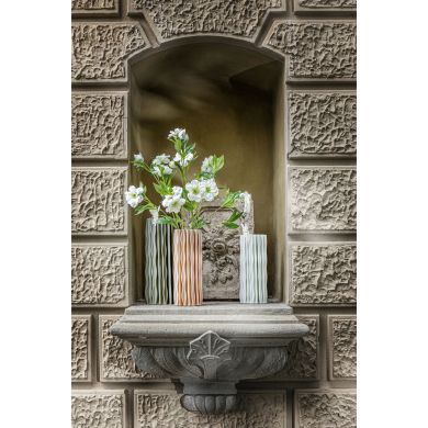 Ваза з порцеляни ATENA 3D світло-сіра M &Oslash; 13x33H Rituali Domestici U30895108P04
