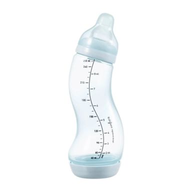 Антиколікова пляшечка для годування із силіконовою соскою 250 мл Difrax S-bottle Natural, Ice 706 Ice, Блакитний