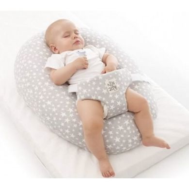 Многофункциональная подушка для кормления 150х100 см серая в звездочку Jane 50289/S58