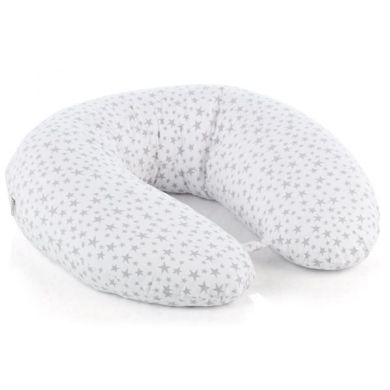Багатофункціональна подушка для годування 150х100 см сірий в зірочку Jane 50289/S58