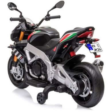 Електромотоцикл Aprilia Tuono V4 1100 RR, чорний Italy Design, 12В Jamara 46589 4042774464196