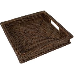 Квадратний плетений піднос BOTANIO 40&times;45&times;5 см, коричневий La Porcellana Bianca U10226134A87