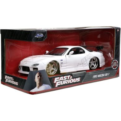 Машина металева Jada Форсаж Мазда RX-7 (1993), біла, масштаб 1:24, 8+ JADA 253203065