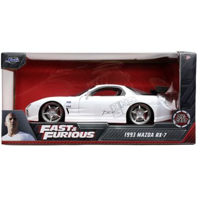 Машина металева Jada Форсаж Мазда RX-7 (1993), біла, масштаб 1:24, 8+ JADA 253203065