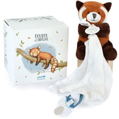 Мягкая игрушка Рудая Панда с держателем для пустышки, 12 см DouDou DC3982