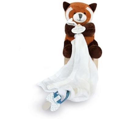 Мягкая игрушка Рудая Панда с держателем для пустышки, 12 см DouDou DC3982