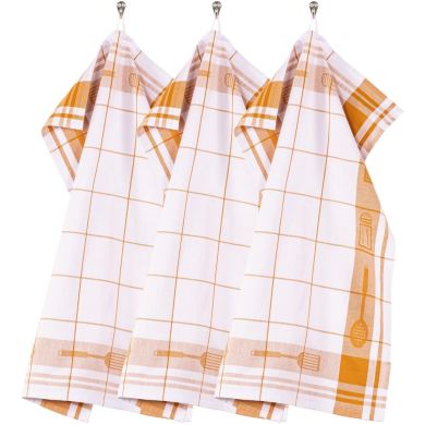 Набір кухоних рушників PHARAO, 50x70см, (3шт), camel Tiseco 9583CAMEL-SET3
