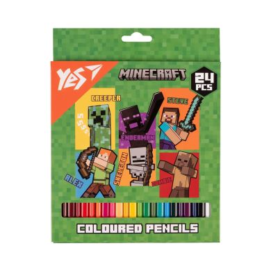 Олівці кольорові Yes 24 кол. Minecraft. Heroes 290740